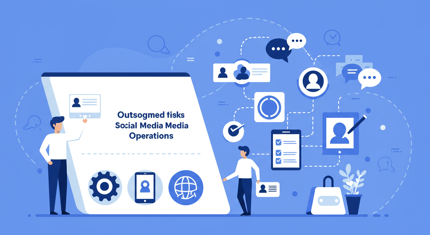 SNS運用外注の基本概念を表すイメージ