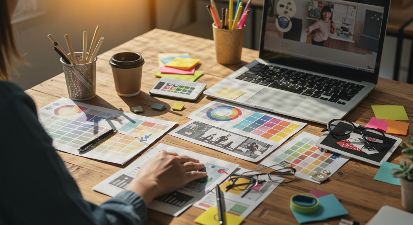 SNS用コンテンツ制作の様子