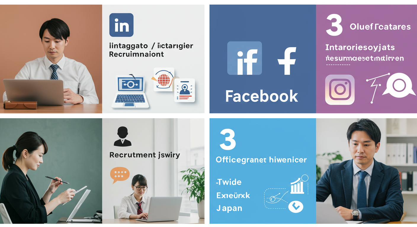 事務職採用のためのSNSプラットフォーム比較