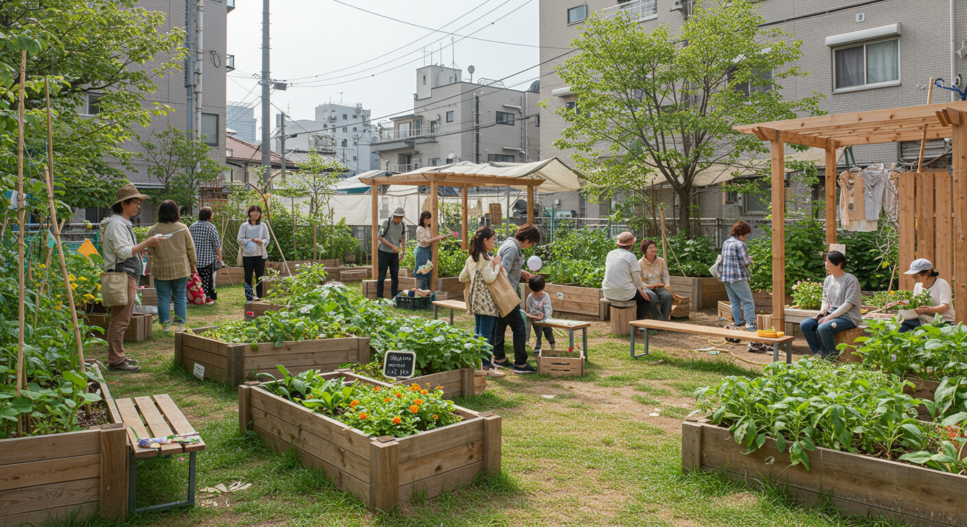 芝のはらっぱでのコミュニティイベントの様子