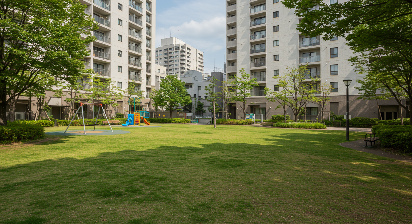 赤坂にある小さな公園の風景