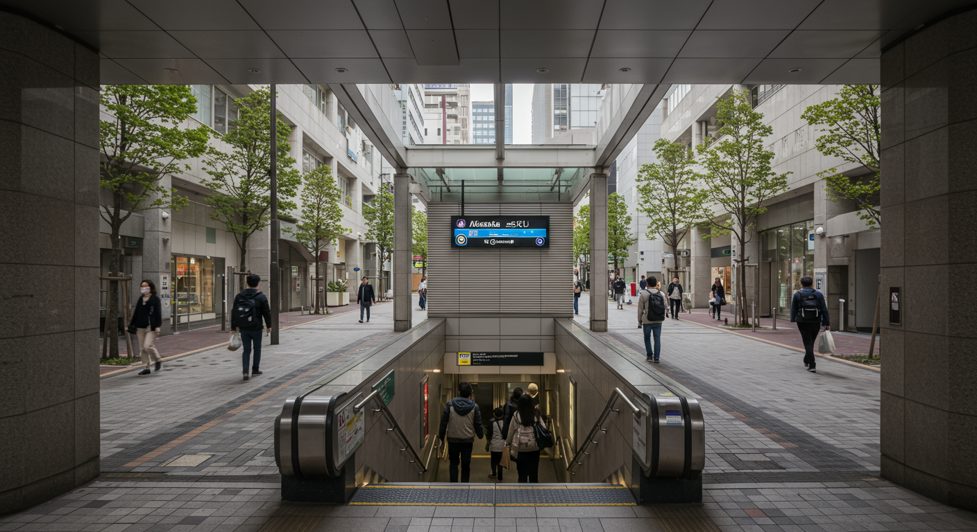 赤坂駅の交通アクセスの良さを示す風景