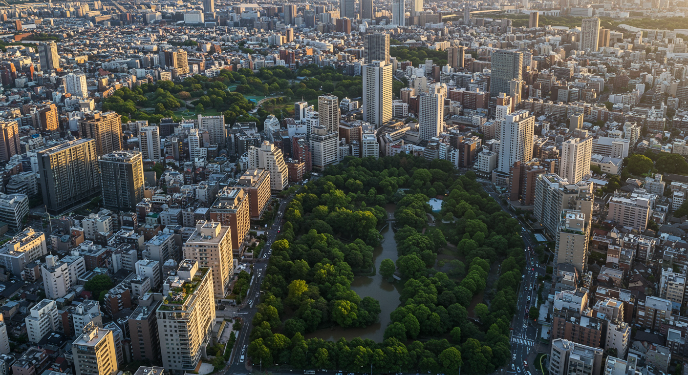 港区赤坂の高級マンションと緑豊かな街並み