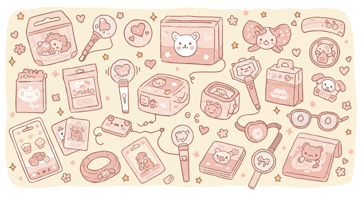 様々な推し活の形を表現したかわいいイラスト