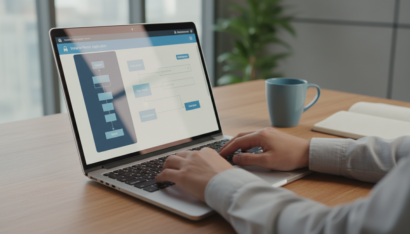 オンライン申請システムの画面とパソコン操作