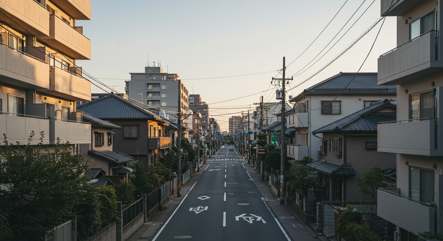 麻布狸穴町の閑静な住宅街の風景