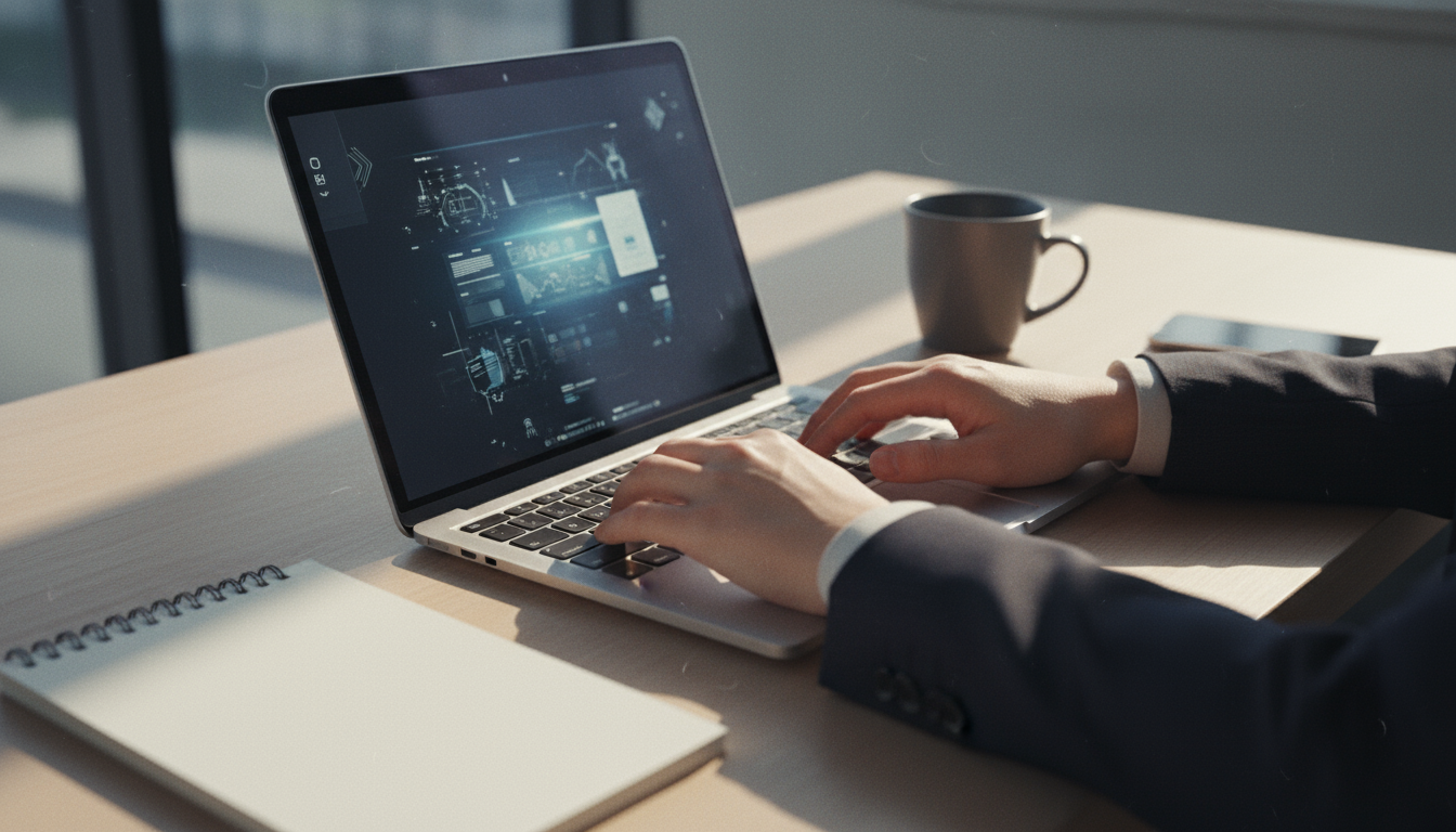 Excel文書のパスワード設定手順を示すビジネスシーン