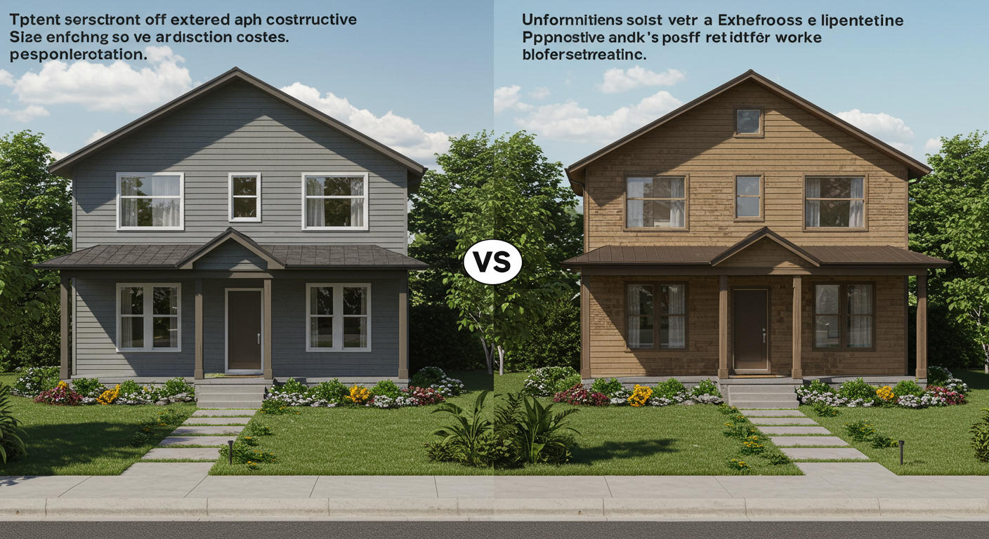 外構工事の費用比較イメージ