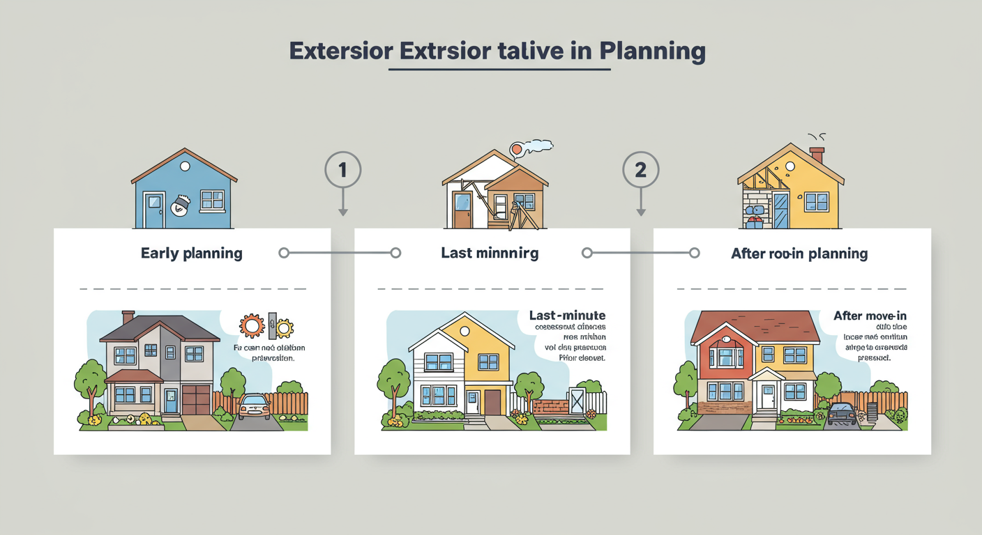 外構工事のタイミング比較