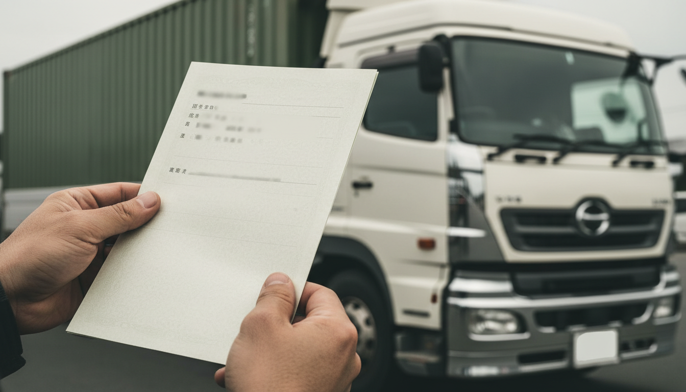 特殊車両の車検証確認作業