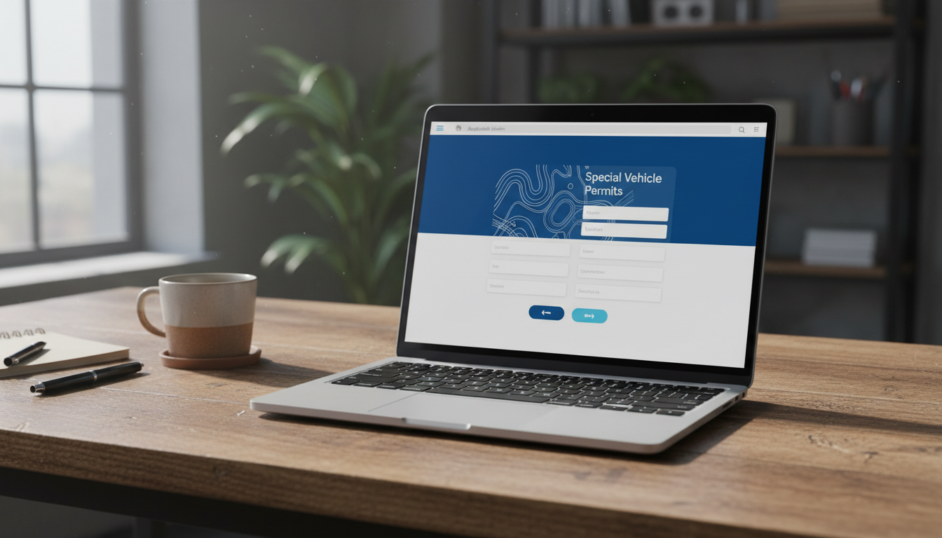 特車オンライン申請システムの操作画面