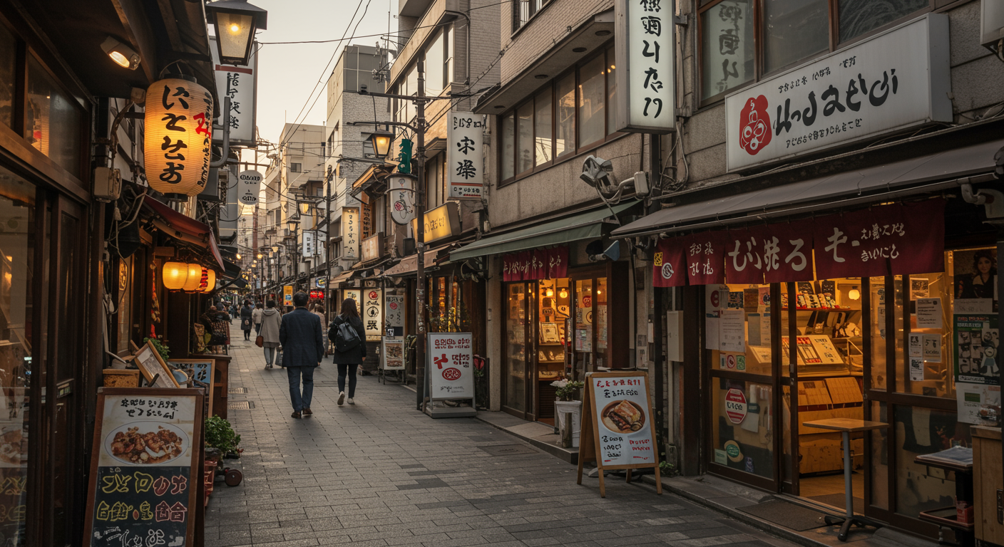 麻布十番の街並みと商店街の様子