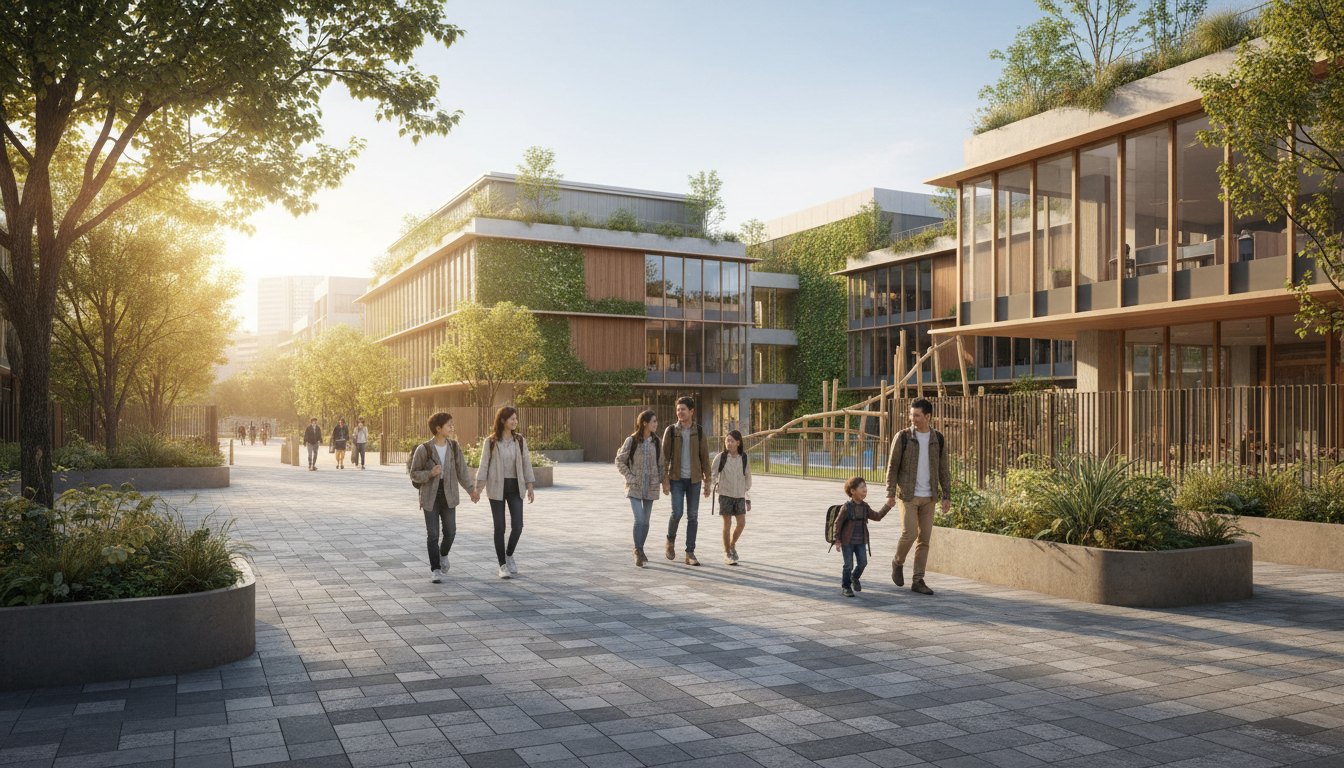 六本木エリアの教育施設と子育て支援環境のイメージ