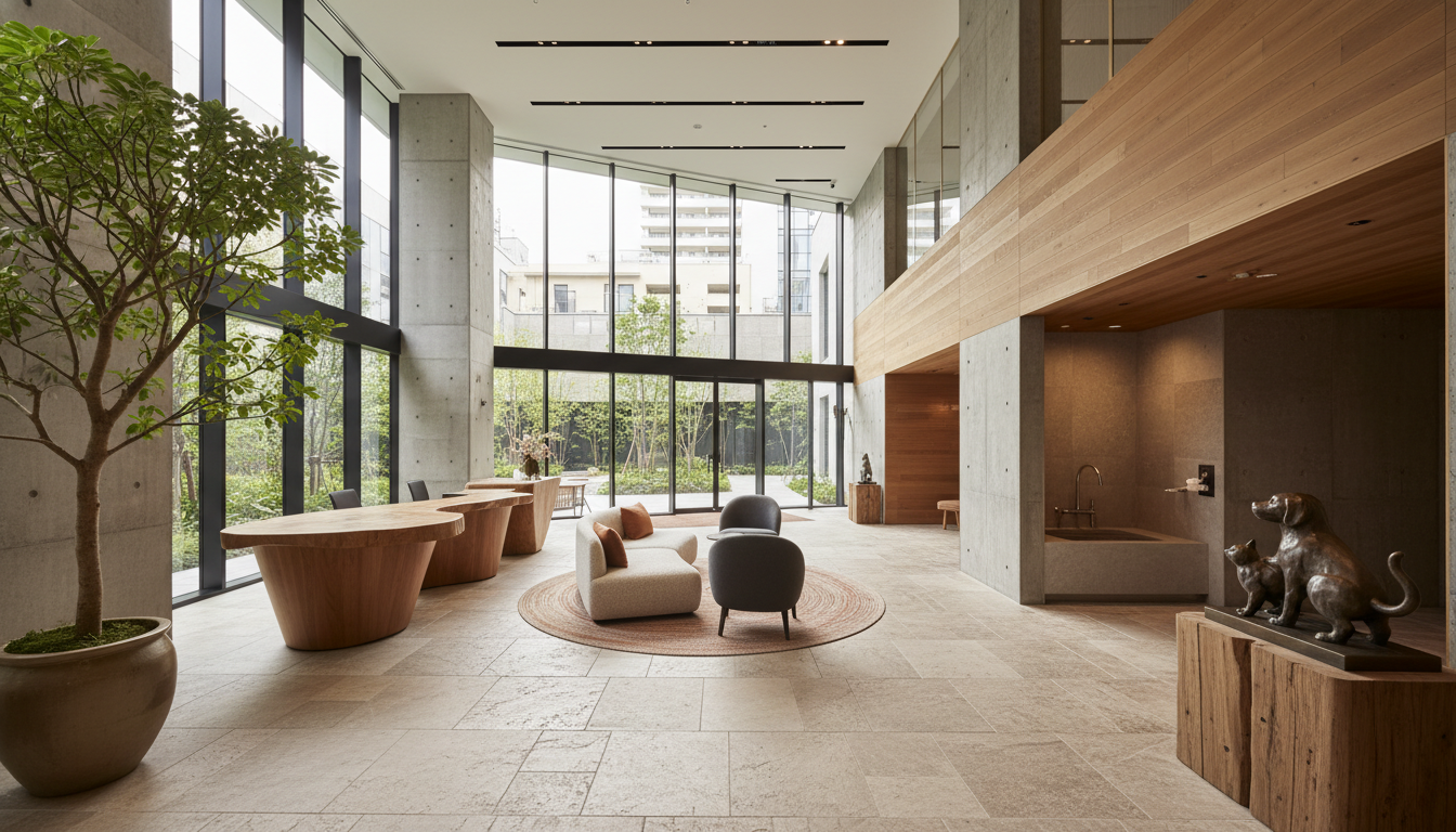 ペット可マンションのエントランスと共用部分