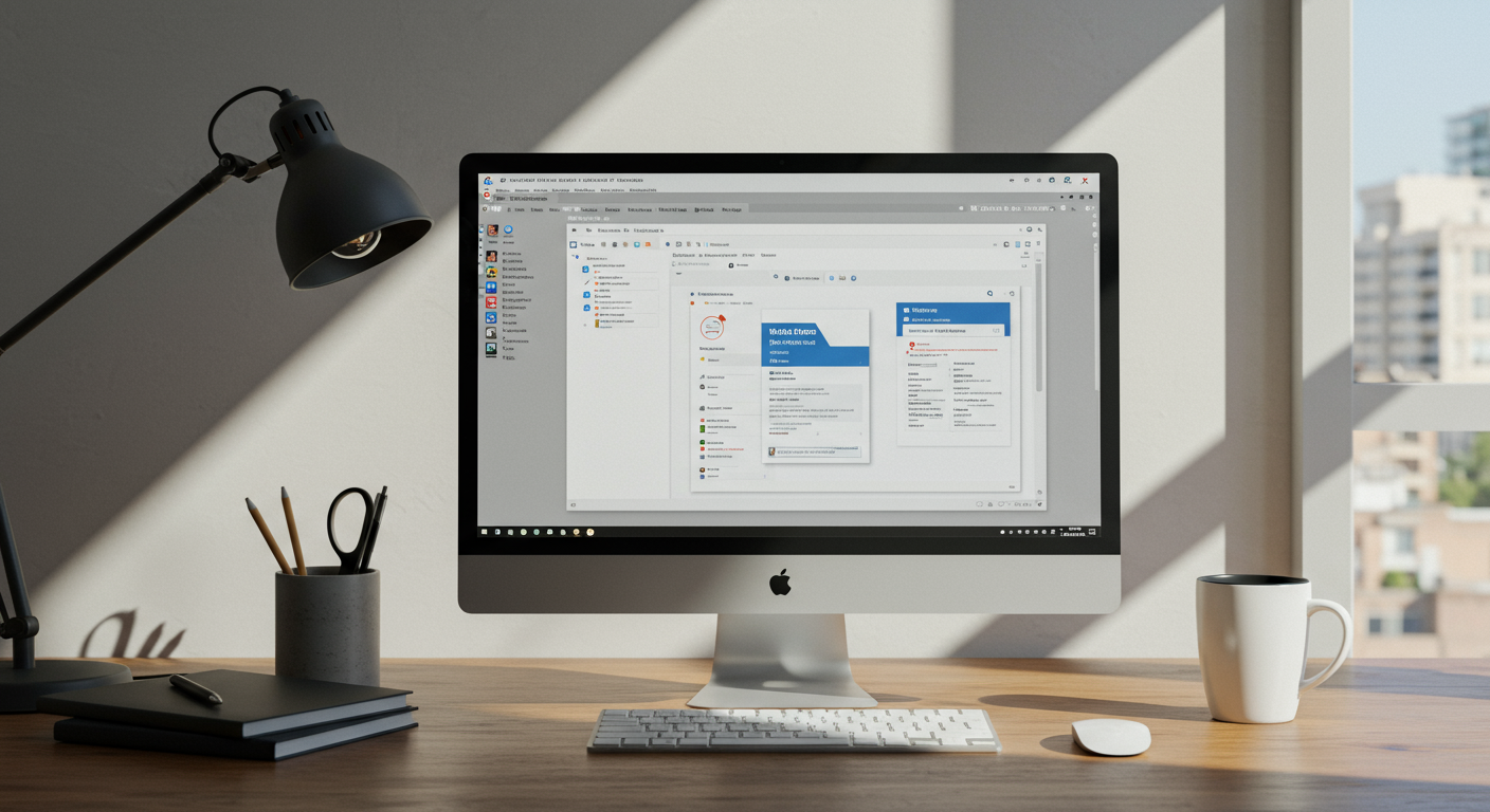 Office Pro Plus 2021が動作している整理されたデスクトップ環境