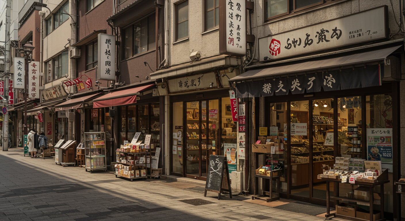 麻布十番商店街の風景