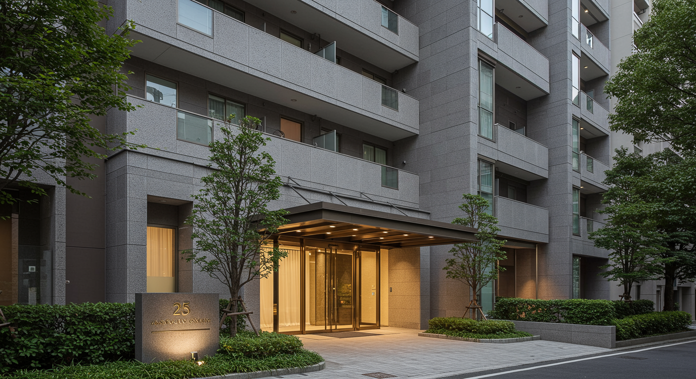 港区北青山の高級マンション外観