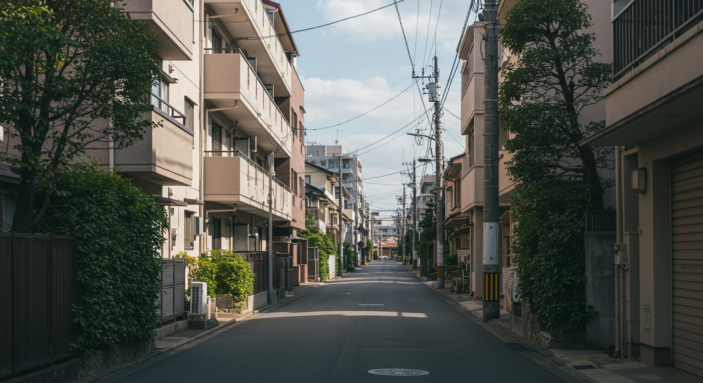 北青山の閑静な住宅街の風景