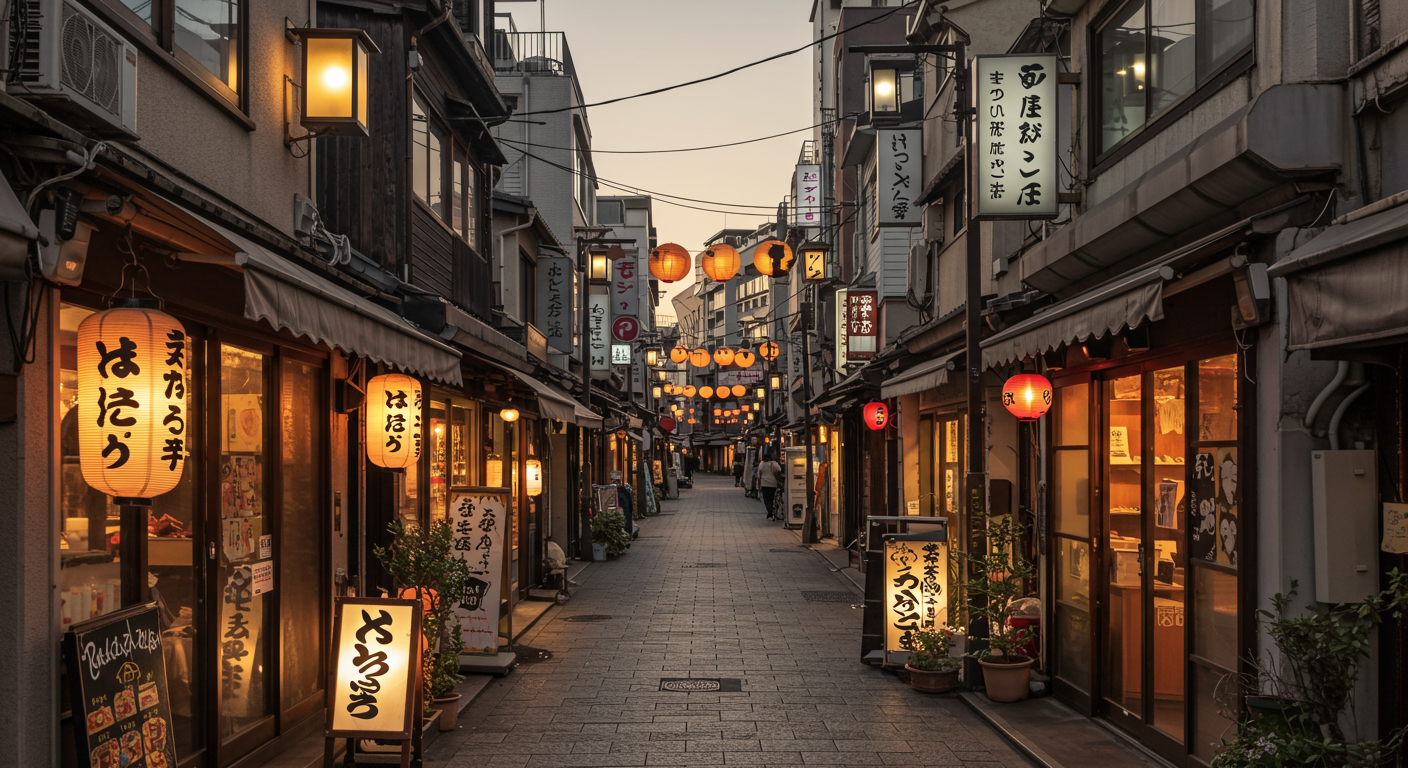 麻布十番商店街の風景