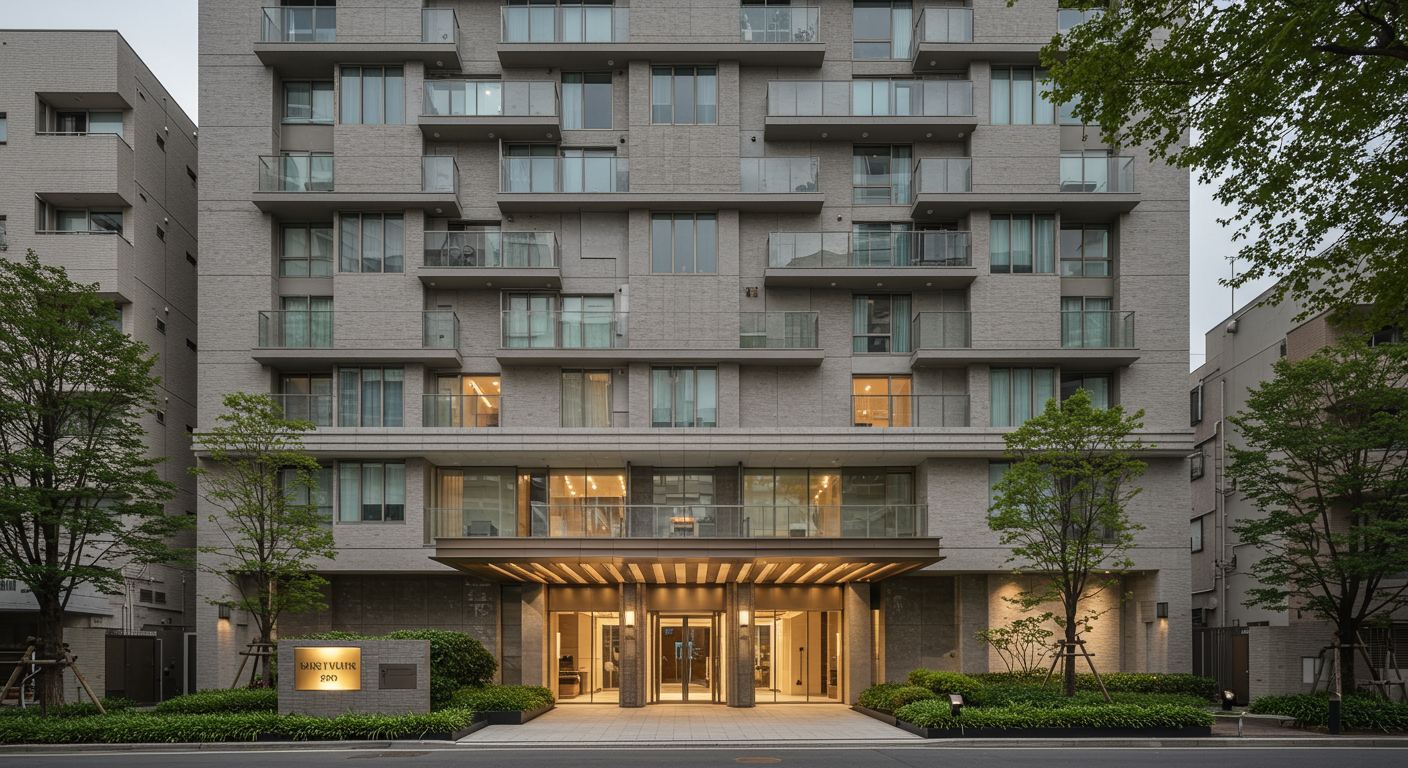 麻布十番の高級マンション外観