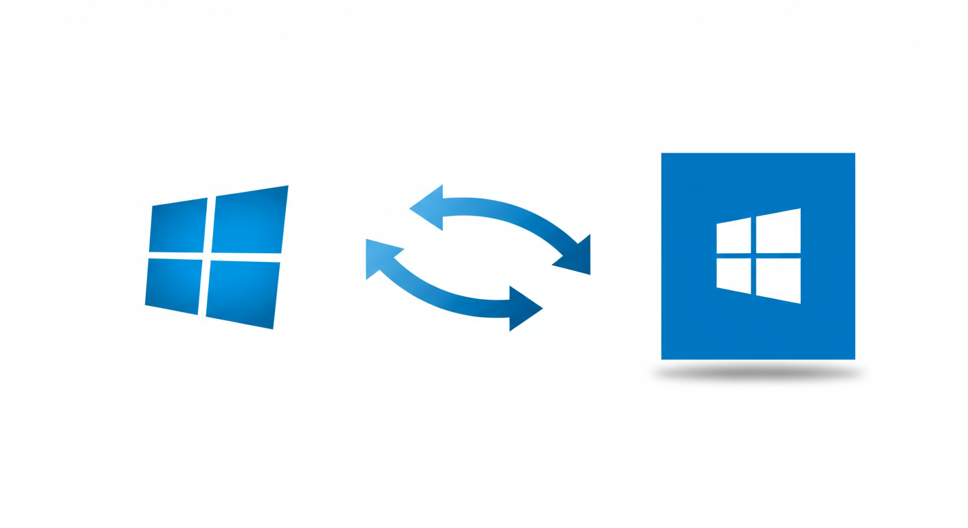 Windows 11からWindows 10へのダウングレード概念図