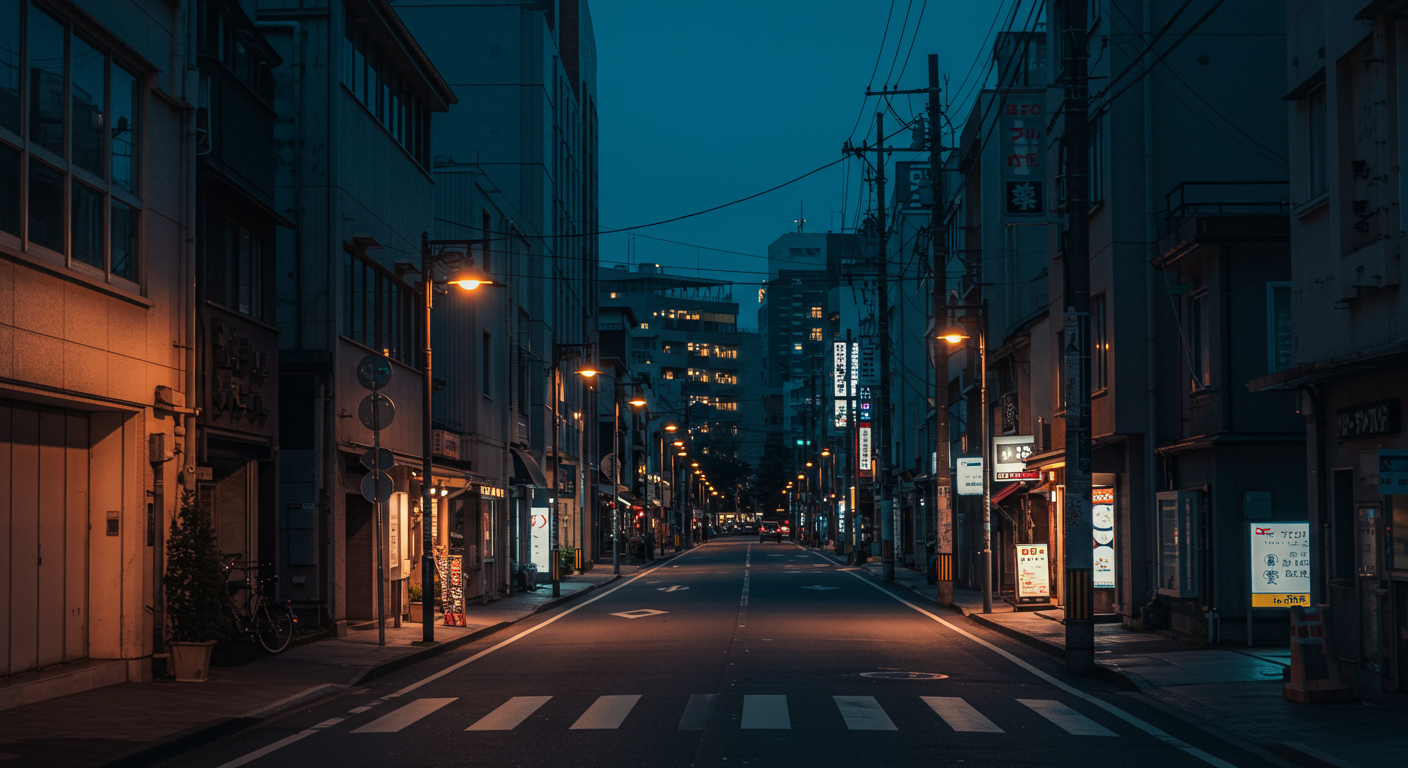 夜の芝大門エリアの様子