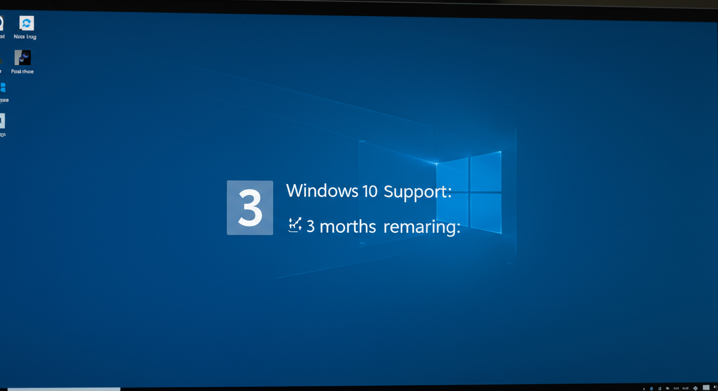 Windows 10のサポート終了カウントダウン画面