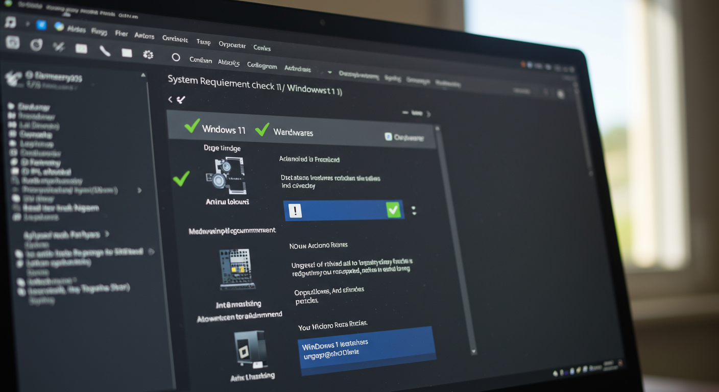Windows 11システム要件チェック画面