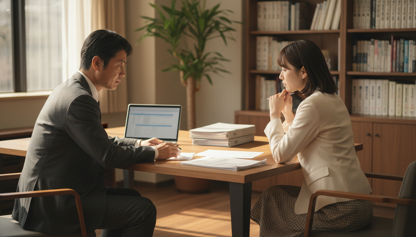 行政書士との相談風景