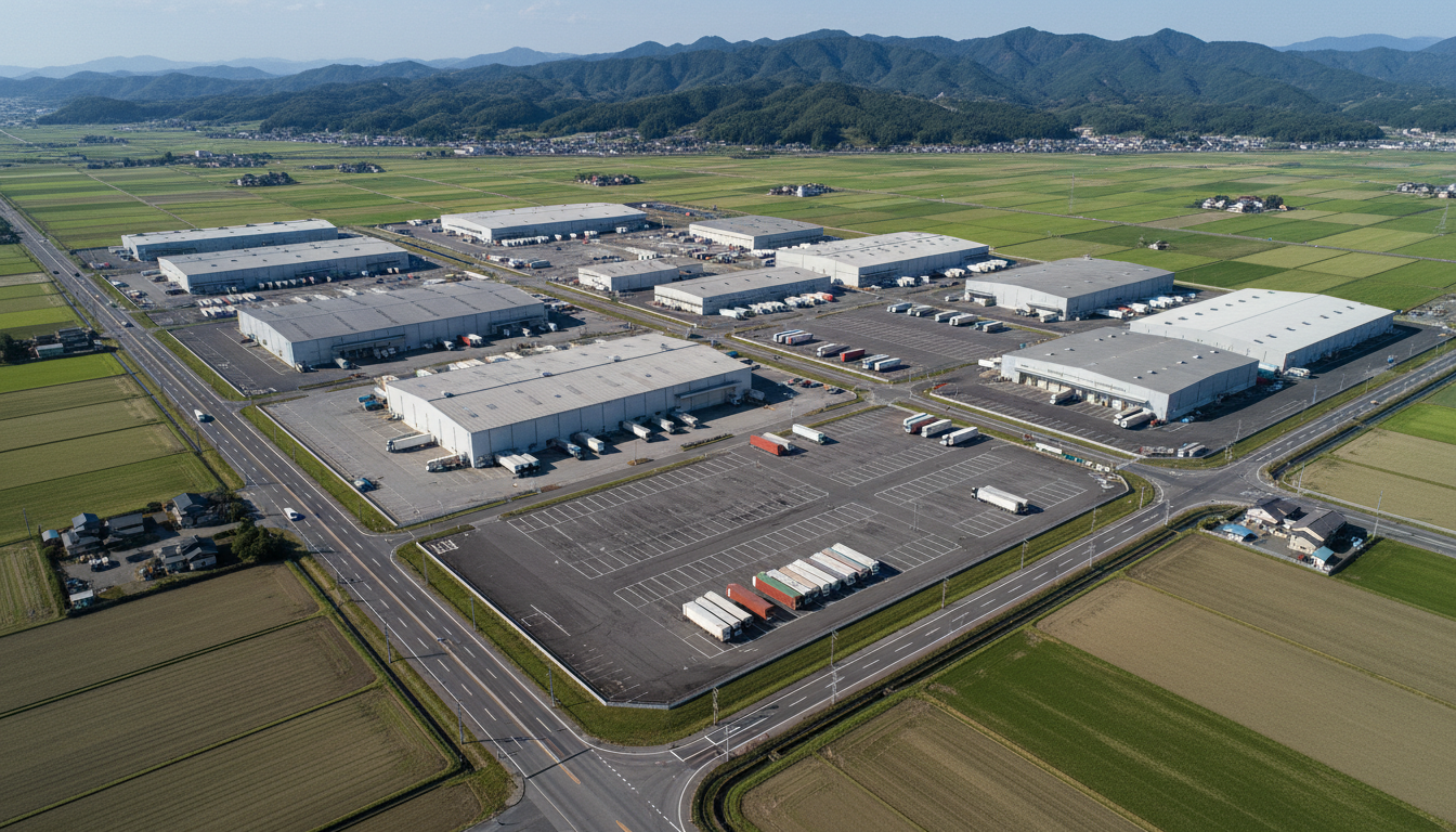 群馬・栃木・茨城の北関東エリアの地図と物流拠点のイメージ
