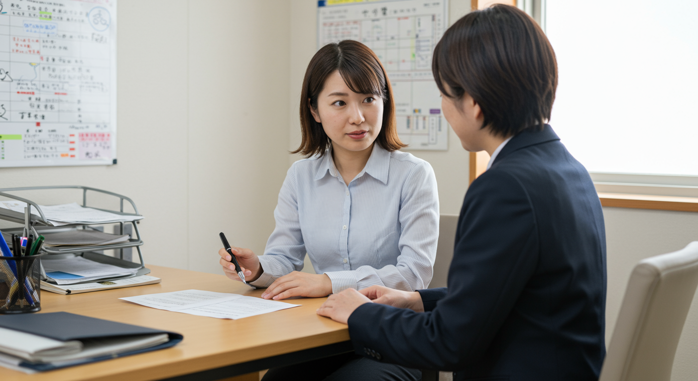 行政書士との相談風景