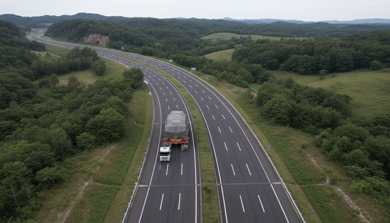 特殊車両通行許可制度の概要と一般制限値の説明図