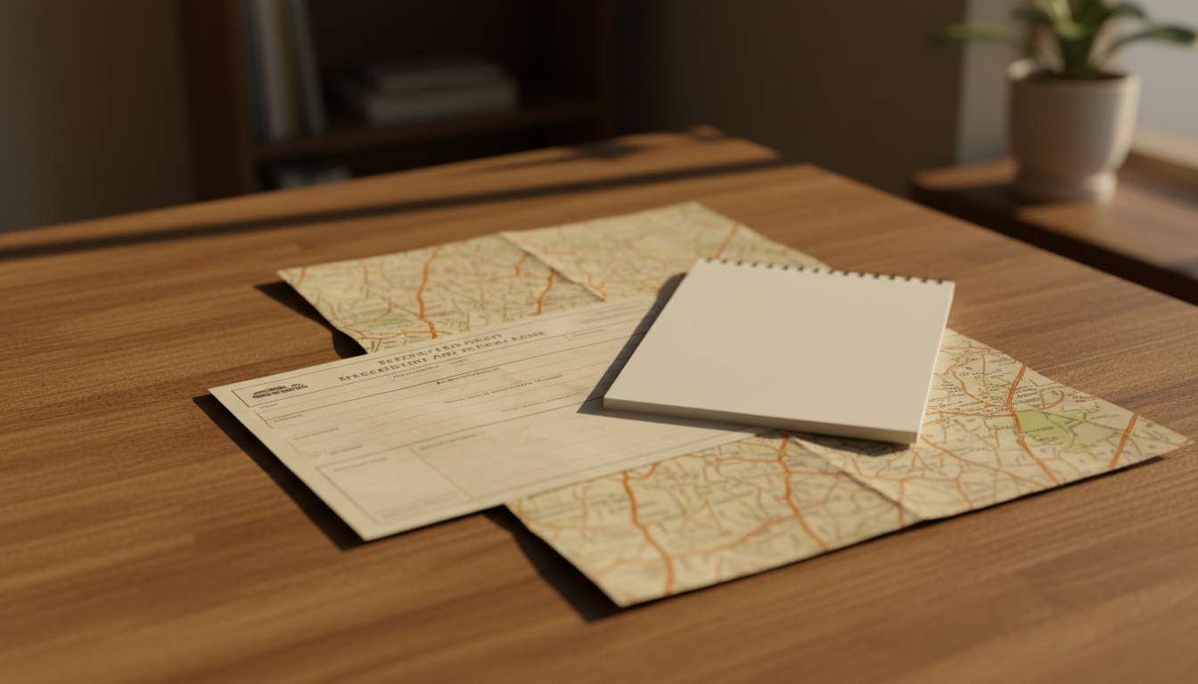 特殊車両通行許可の相談前に準備する書類と車検証のイメージ