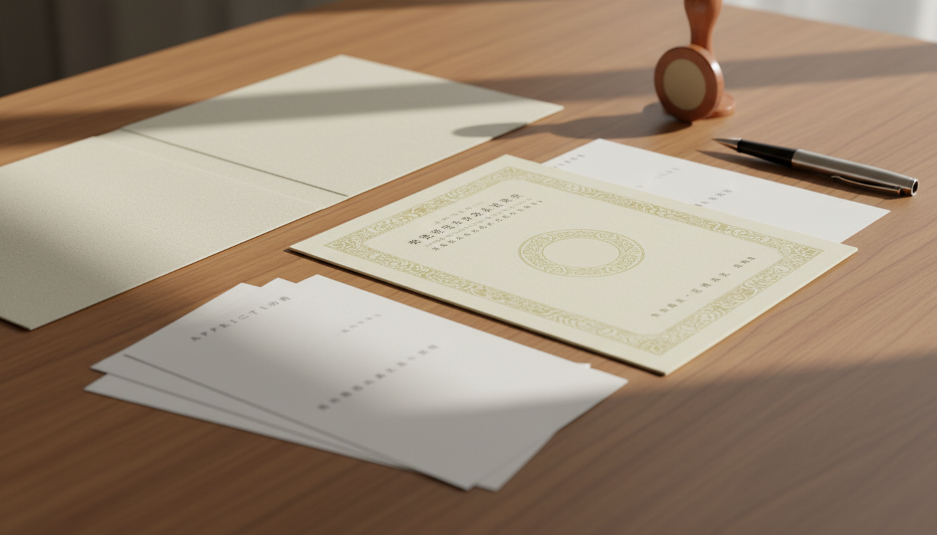 許可証と申請書類のイメージ