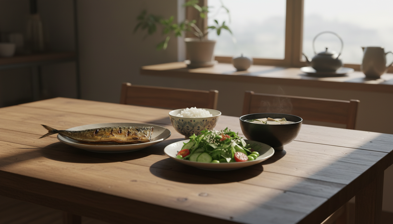 女性のタンパク質摂取量と健康的な食事イメージ