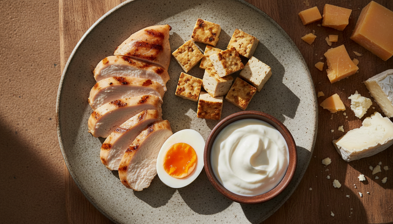 年齢別タンパク質推奨量と食材の組み合わせ