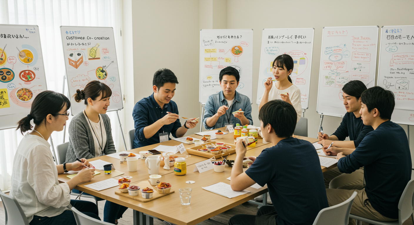 顧客参加型の商品開発ワークショップの様子