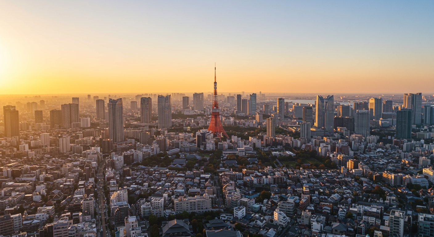 港区の高層マンションと住宅街の風景