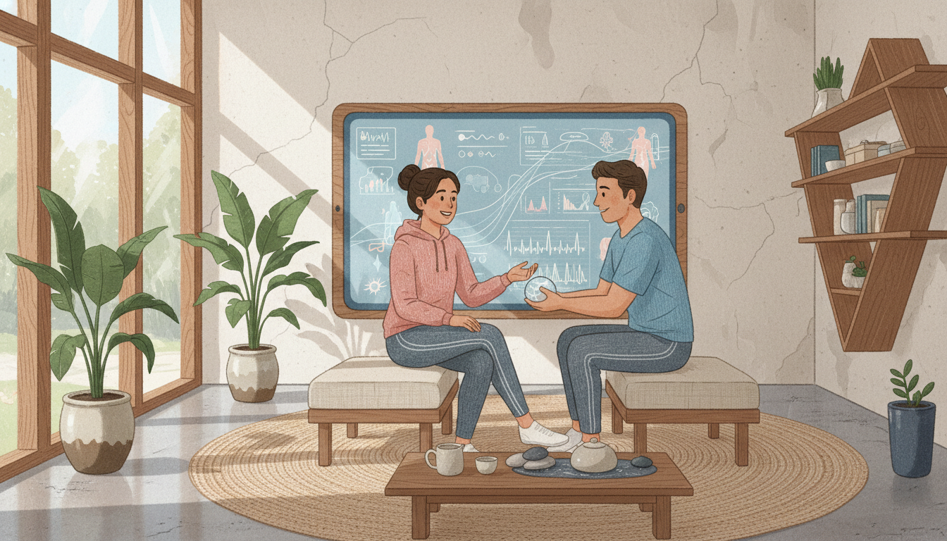 AIパーソナルプログラムで個別指導を受ける女性のイメージ