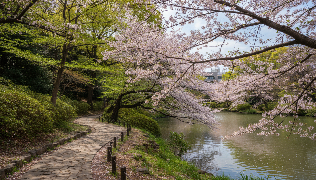 有栖川公園の緑豊かな風景