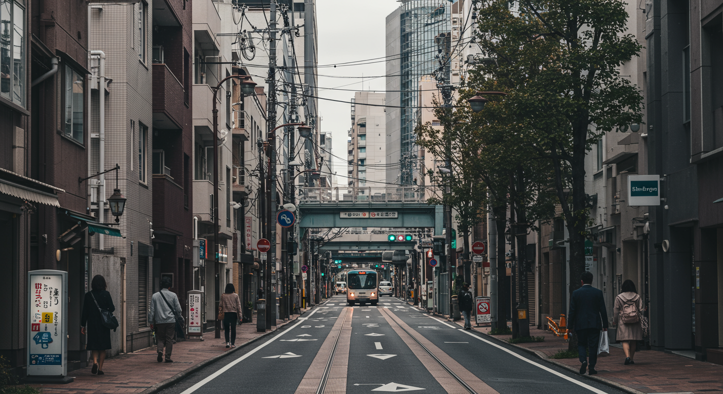 愛宕エリアの街並みと交通アクセスの良さを示す風景