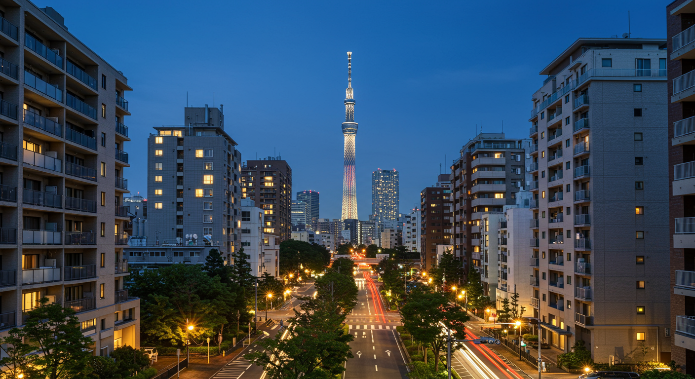 六本木の高級住宅街と都市景観