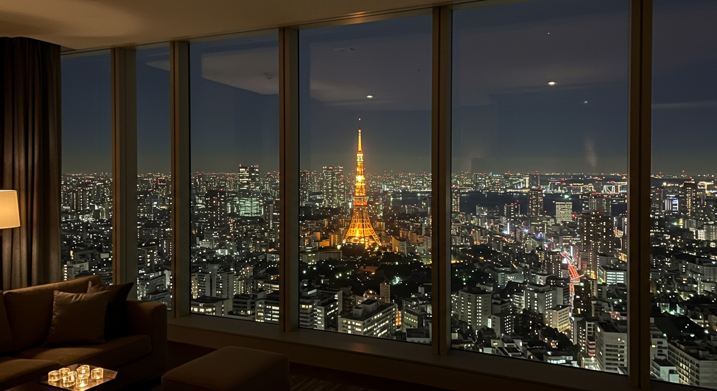 タワーマンションからの東京の夜景
