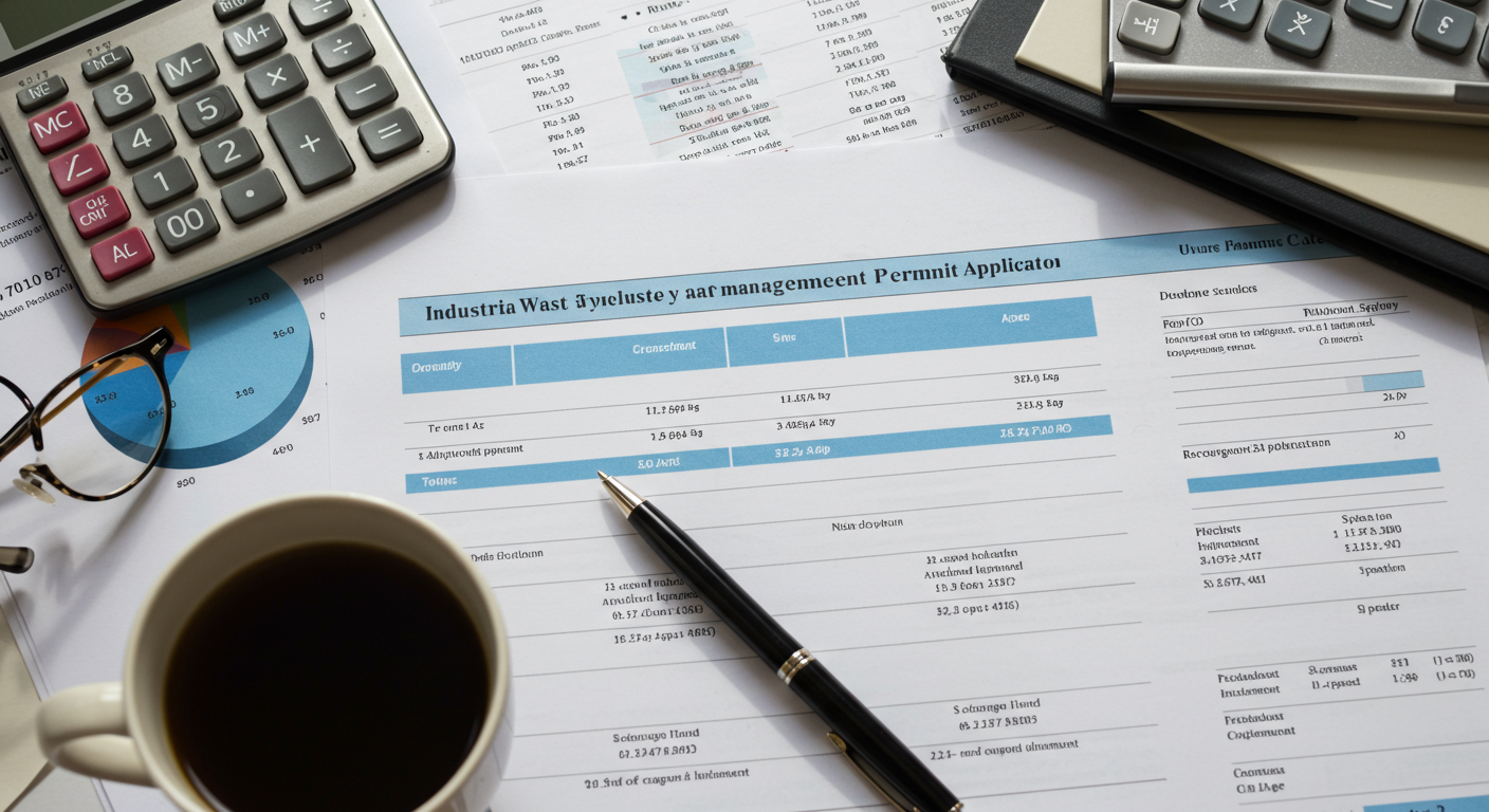 産業廃棄物許可申請の費用内訳イメージ