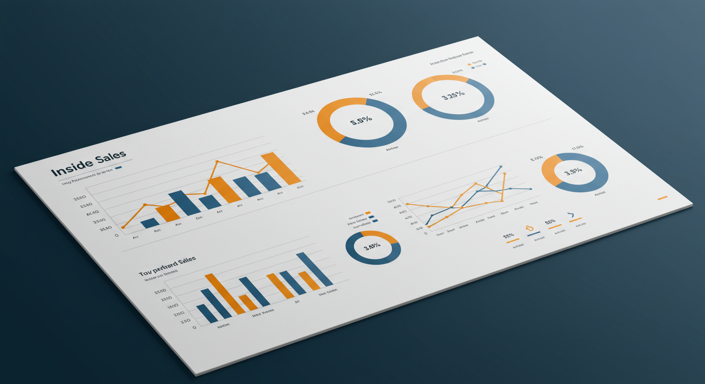 インサイドセールスの主要KPIを示す分析画面