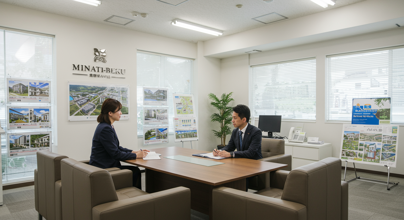 港区の不動産エージェントとの相談風景