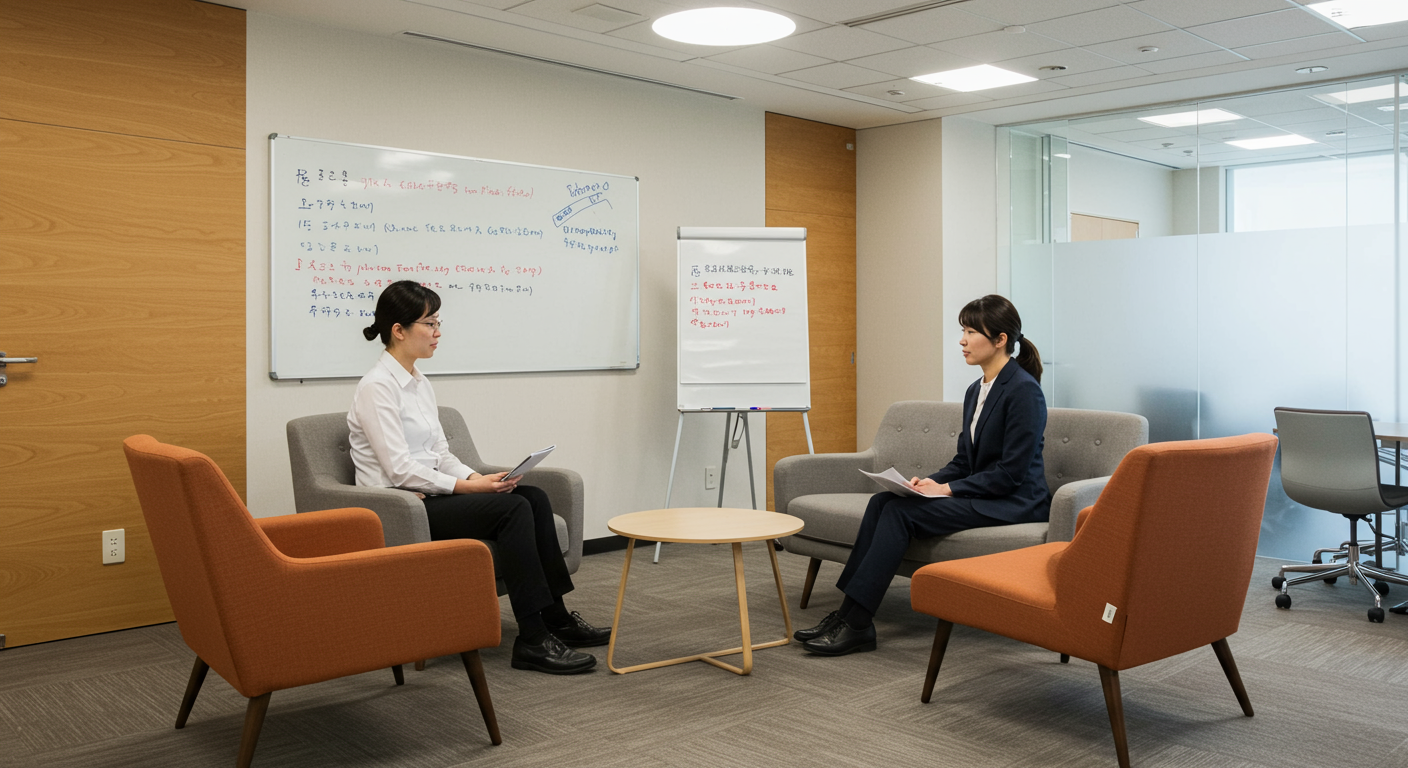 社員インタビューの様子を表現したイメージ