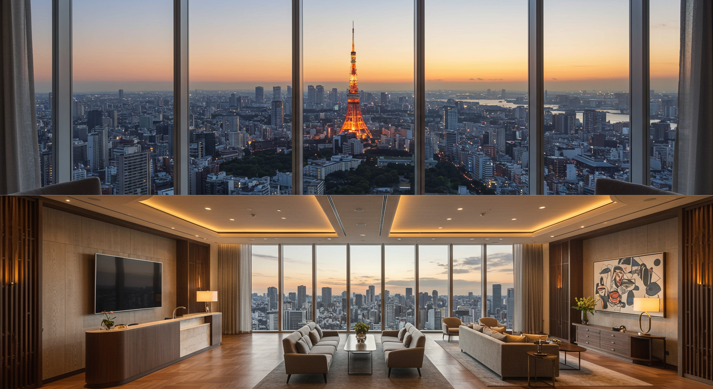 港区のタワーマンションからの眺望と充実した共用施設
