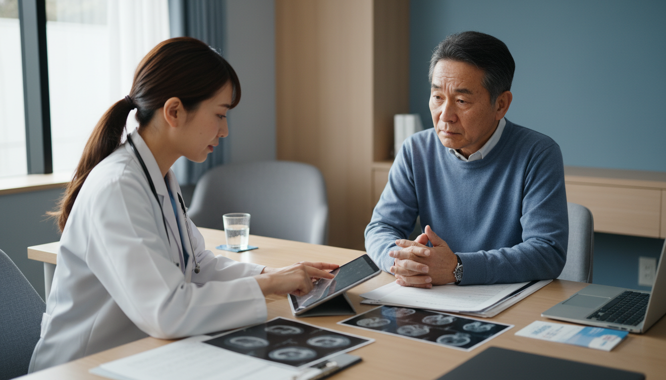 骨粗しょう症リスクを抱える中高年男性の健康イメージ