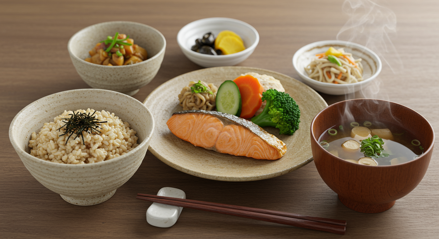 血糖値を安定させる理想的な食事の画像
